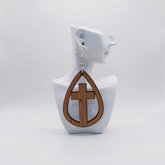 Cross Teardrop Wooden